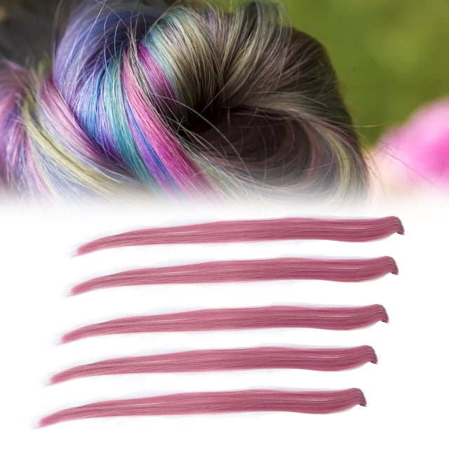 Mosquedad De Cabello De Color 5pcs Extensión De Cabello De Fiesta De Cosplay Para Mujeres