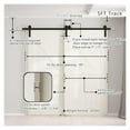 thumbnail image 5 of I-Shaped Bypass Sliding Barn Door Hardware Kit, Bearing 100kg Two Door Track Hanger System ,Easy to Install, 5 of 6