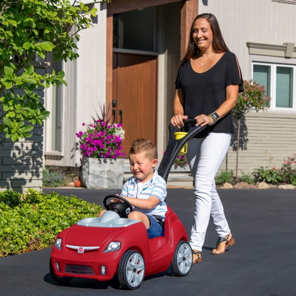 Step2 Whisper Ride II Red Toddler Ride-On Buggy with Push Handle for Ages 2-4