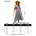 thumbnail image 5 of KOJOOIN Women's Maternity 2024 Fashion Dress Ruffles Short Sleeve Spaghetti Strap Nursing Floral Dress V Neck A Line Tiered Dress, 5 of 8