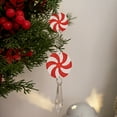 thumbnail image 4 of Christmas Candy Ornaments | Peppermint Swirl Tree Decorations | Holiday Party Supplies | Red Green White | Festive Plastic Hangings | 3pcs | 6.29x1.57in, 4 of 9