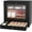 Black, variant on Wooden Bread Box for Kitchen Countertop, Large Capacity with Ventilation Holes Adjustable Tiered-Shelf, Vintage Farmhouse Breadbox with Drawer & Window, Longer Freshness, White