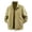 Khaki, variant on Men Classic Ribbed Collar Zip Up Jacket, Water Resistant Lightweight Casual Windproof Outerwear Coat