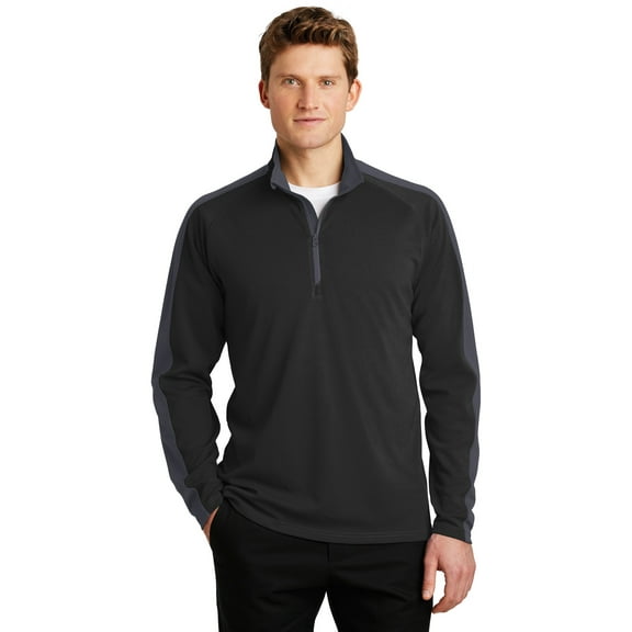 Sport-Tek Men's Sport-Wick Textured 1/4-Zip Pullover