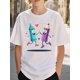 thumbnail image 2 of Girls & Boys Cartoon Crayons Cotton Graphic Tees, Back To School Clothes Girls, Black Vibrant Fun Summer Shirts With Crayon Characters, Gift For First Day of School, Round Neck Short Sleeve T-Shi, 2 of 7