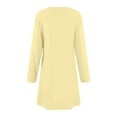 thumbnail image 6 of Hueook Winter Dresses for Women Dresses Women's Fashion Round-Neck Short Sleeved Printed Pullover Dress Yellow L, 6 of 6