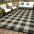 thumbnail image 2 of Twister.CK Waterproof Outdoor Rug for Patio 8' x 10', Reversible Plastic Straw Camping Rug Carpet, RV Mat, for Deck, Backyard, Balcony, Porch, Beach, Black & Coffee, 2 of 9