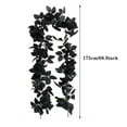 thumbnail image 3 of Artificial Black Rose Vine For Halloween Hanging Black Silk Flower Garland For Outdoor Home Wall Decorations Artificial Flowers Home Decor, 3 of 7