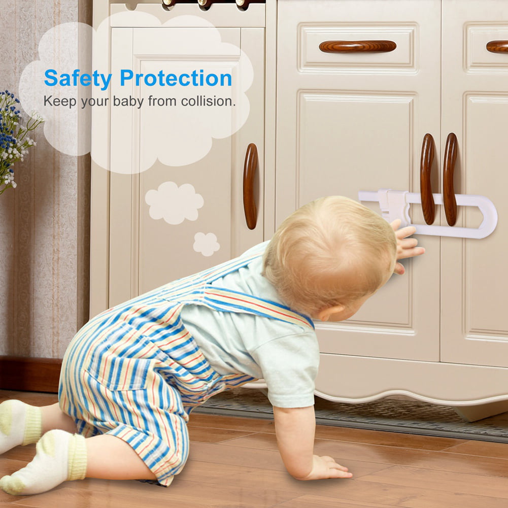 Child Infant Baby Kid Safety Drawer Door Cabinet U Shape Lock Baby Safety New 