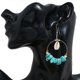 thumbnail image 5 of Pendientes de concha marina para mujer, color dorado, de moda, de metal, concha de cauri, EH2030, 5 of 5