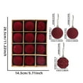 thumbnail image 3 of Red Christmas Tree Decorations Extra Large Christmas Decorations 12Piece Flocked Christmas Balls Christmas Decoration Set Of Christmas Tree Decorations Can Used For Other Party, 3 of 8