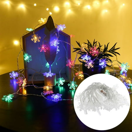 

Battery Christmas Lights Specifications 2/3.5/6M Snowflake String Lights 10/20/40 LED Fairy Lights for Christmas Garden Terrace Bedroom Party Decorations Color 6m