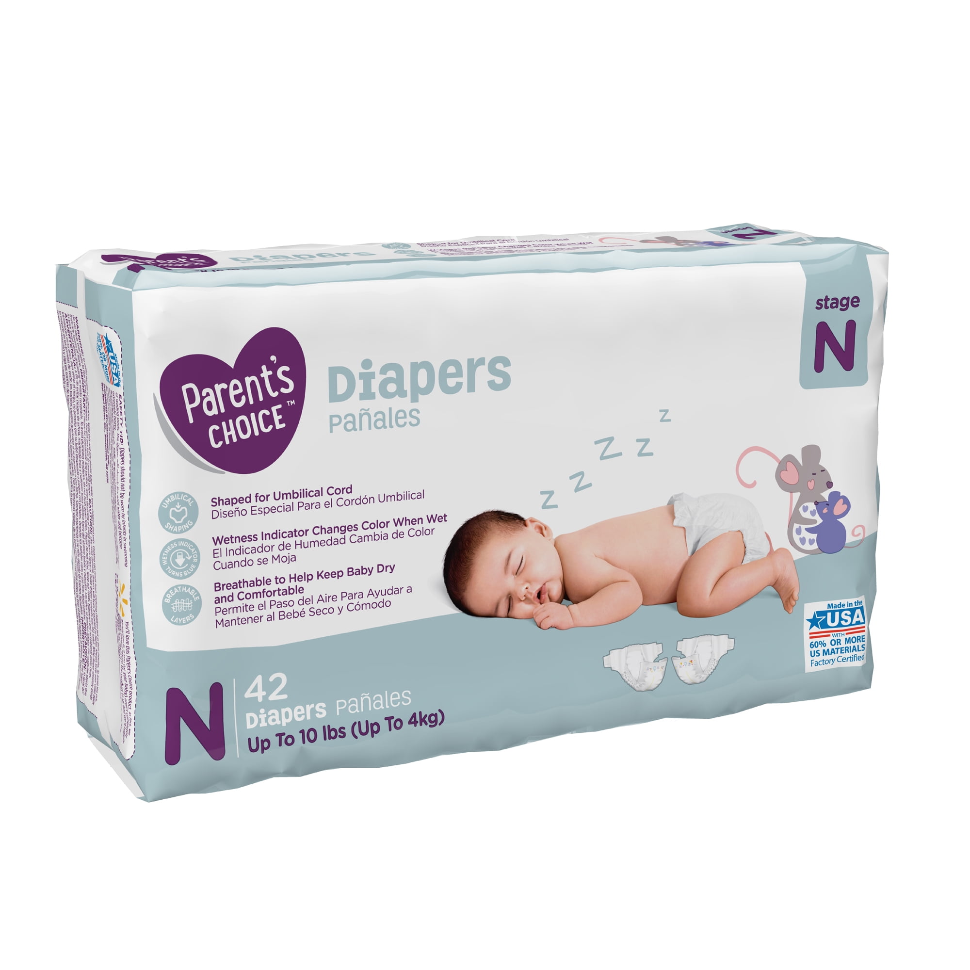 Parent's Choice Diapers, Size Newborn 