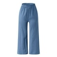 thumbnail image 4 of SIYUDAN Pants For Women Women'S Pants Casual Sky Blue Adult Pants Women'S Lounge Pants Women High Waisted Pants With Pockets Women Summer Outfits, 4 of 5