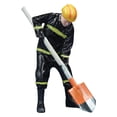 thumbnail image 3 of Modelos 1/32 Figuras de personas Figuras de bomberos Modelo de personas en miniatura para mesa de arena D negro, 3 of 9