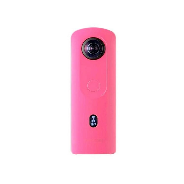 Ricoh Theta SC2 Pink 360 Camera 4K Video with Image stabilization High Image Quality High-Speed Data Transfer Beautiful Portrait Shooting with face Detection Thin & Lightweight for iPhone, android