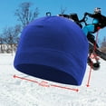 thumbnail image 4 of IYTR Home Prefer Mens Womens Beanie Fleece Knit Winter Hat Soft Warm Skull Beanie Cap Outdoor Warm Windproof Multi-Season Fleece Hats Blue One Size, 4 of 4