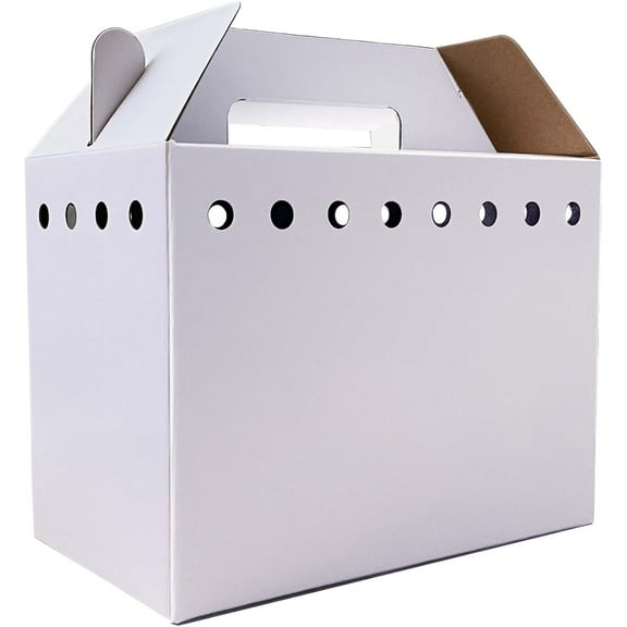 Cardboard Pet Carriers for Small Animals, Hamsters, Gerbils, Birds, Reptiles, Not for Cats or Dogs, Disposable Cardboard Pet Carrier 12 Pack