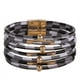 thumbnail image 4 of Minnieouse magnética Multicapas Hebilla magnética Cuero Día de San Valentín Regalos Pulseras Joyas Negro Blanco Cheque Cheque blanco negro 5piezas, 4 of 6
