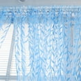 thumbnail image 5 of Floral Curtains Blinds Leaf Voile Tulle Room Curtain Sheer Drape Panels Valance, 5 of 9