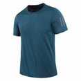 thumbnail image 5 of Men's Ice Silk Crewneck Tee, Short Sleeve Quick Dry Sport Top, Plain Casual Summer Shirt, 5 of 9