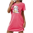 thumbnail image 2 of Tnhcen Women's Halloween Print Plus Size Sleepwear Dress | Soft Big & Tall Sleep Dress for Women | Cozy Home Pajama Set S-2XL, 2 of 3