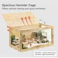 thumbnail image 2 of MEWOOFUN Large Hamster Cage Wooden Hamster Cage for Syrian Hamster (39.4"L X 19.7" WX 19.7”H) Acrylic Hamster Cage without Accessories, 2 of 6