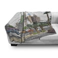 thumbnail image 3 of USA Soft Flannel Fleece Throw Blanket, Hand Drawn Las Vegas City Nevada Street Sketch Buildings of Liberty Cars Palms, Cozy Plush for Indoor and Outdoor Use, 70" x 90", Multicolor, by Ambesonne, 3 of 6