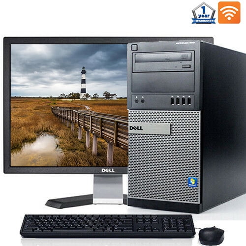Dell Optiplex 390 Windows 10 Pro Desktop Pc Tower Core I3 3 1ghz Processor 8gb Ram 1tb Hard Drive Dvd Rw Wifi With A 19 Lcd Refurbished Computer Walmart Com Walmart Com