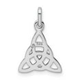 thumbnail image 3 of Sterling Silver Rhodium-plated Polished Trinity Knot Pendant QP4894, 3 of 4