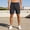 Black, variant on WIZUTIZ Men's Solid Color Button Zipper Fly Elastic Waist Shorts Pockets Summer Casual Loose Fit Breathable Lightweight Fashion Pants