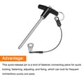 thumbnail image 3 of Unique Bargains T Handle Lock Pins, 15/64' Pin Dia. 3-5/32' Usage Length Stainless Steel Push-Button Quick Release Pin, 3 of 5