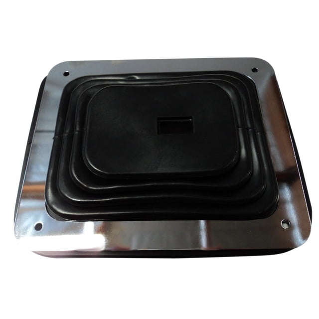 For Rubber Shifter Boot con Placa De Cromo 5 5/8 Pulgadas X 6 3/4 Manual Automático 350