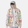 thumbnail image 2 of Balery Colorful Donuts Sudadera ligera de manga larga con capucha y protección solar UPF 50+ para hombre y mujer, ideal para pesca y running-X-Large, 2 of 7