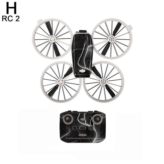 Autocollants DJI Durables - Noirs, Réutilisables, 186*161 mm / 196*171 mm, RC-N3/RC 2e Édition