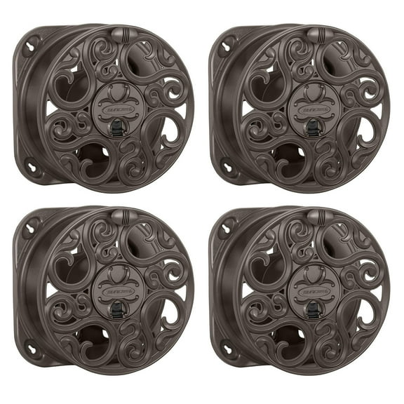 Suncast Sidewinder 60 Foot Side Scroll Decorative Wall Mount Hose Reel (2 Pack)