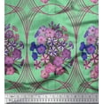 thumbnail image 1 of Soimoi Polyester Crepe Fabric Geometric & Flower Artistic Print Fabric by The Yard 52 Inch Wide, 1 of 3