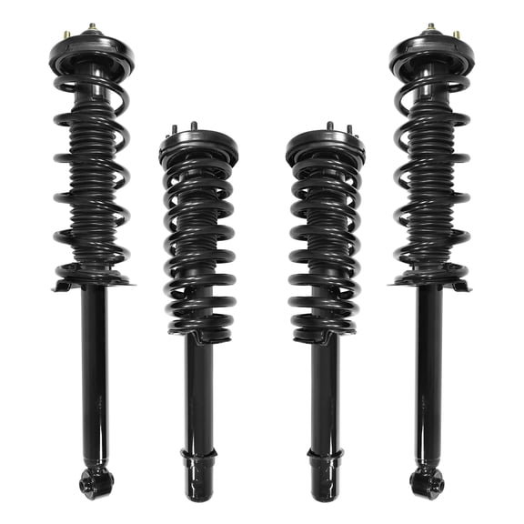 Unity Automotive Front & Rear Complete Strut Assembly Kit Fits 2003-2007 Honda Accord, 4-11871-15050-001