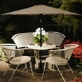 thumbnail image 2 of 9FT Patio Solar Umbrella LED Patio Market Steel Tilt W/ Crank Outdoor, 2 of 6