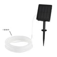 Pure Garden 50LG1009 Outdoor AIF4 Rope Solar Powered Cable String 100 LED Lights with 8 Modes