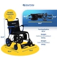 thumbnail image 4 of Journey Air Elite Lightweight Foldable Electric Power Chair for Adults, Blue, 4 of 5