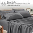 thumbnail image 3 of Bare Home Pillowcase Set - Premium 1800 Collection - Double Brushed - Ultra Soft - Standard Size, Gray, 4 Count, 3 of 7