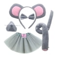 thumbnail image 4 of Disfraz de ratón Niños Cabello para niños para Vestidos con accesorios de disfraces de arco de la nariz para la presentación de de fiesta Estilo C, 4 of 8