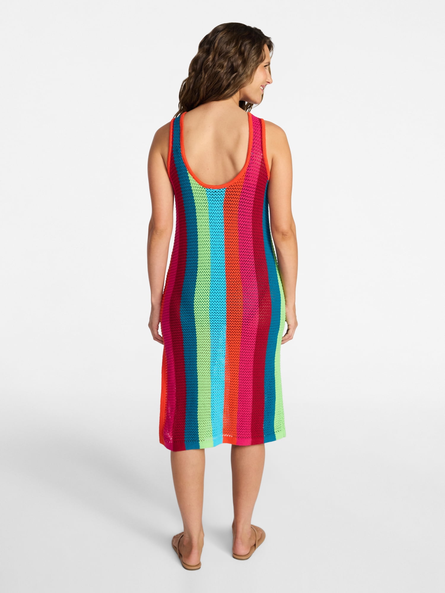 Time and Tru Women's and Women's Plus Size Sweater Dress Swim Coverup, Sizes XS-3X