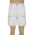 thumbnail image 5 of Maean Cotton Linen Shorts for Mens High Waist Loose Cargo Shorts with Pockets Summer Beach Shorts, 5 of 6