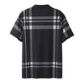 thumbnail image 6 of CONZONE Men's Polo Shirt Short Sleeve Casual Polo Shirt for Men Plaid Breathable Slim Fit Cozy Summer Golf Shirts, 6 of 7