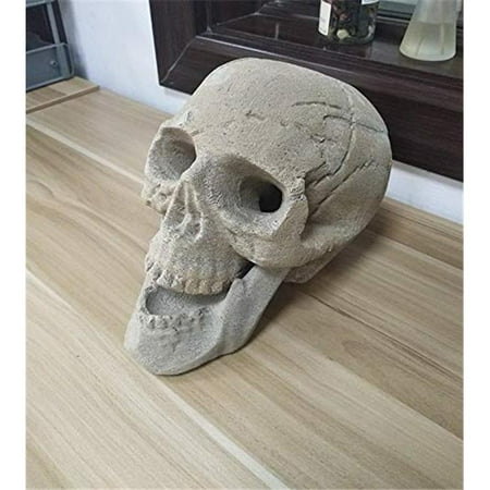 

Regal Flame RFA6003 Human Skull Ceramic Wood Large Gas Fireplace Logs - Brown