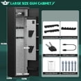 thumbnail image 2 of [2024 NEW] Kavey 4-5 Gun Safe, Biometric Fingerprint Gun Safe, Large Long Gun Safe for Shotguns, Quick Access Gun Cabinet with LED Light Removable Shelf and Gun Racks, 2 of 6