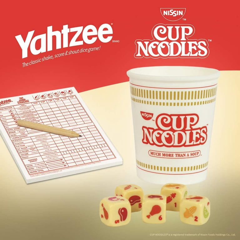 USAopoly, YAHTZEE: Cup Noodles, Custom Dice & Game - Walmart.com