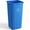 Blue, variant on 35 Gallon Black Square Trash Can, Plastic,  Use